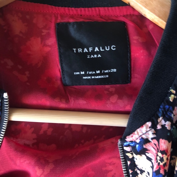 Floral Zara satin bomber jacket - Picture 3 of 3